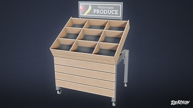 SHOPPING AND GROCERY - Stand 12 - LOW POLY Low-poly 3D model 2