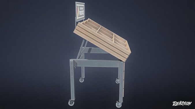 SHOPPING AND GROCERY - Stand 12 - LOW POLY Low-poly 3D model 3