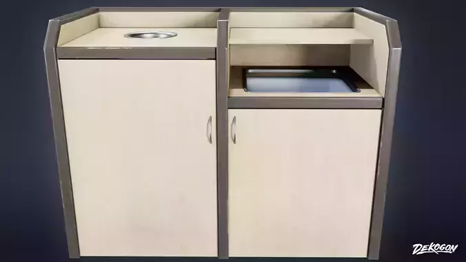 SHOPPING AND GROCERY - Tray Return Station 01 - LOW POLY