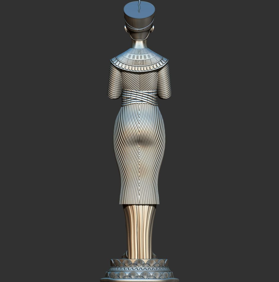 Nefertiti Egyptian Queen full body 3d Printable model 3D print model_4