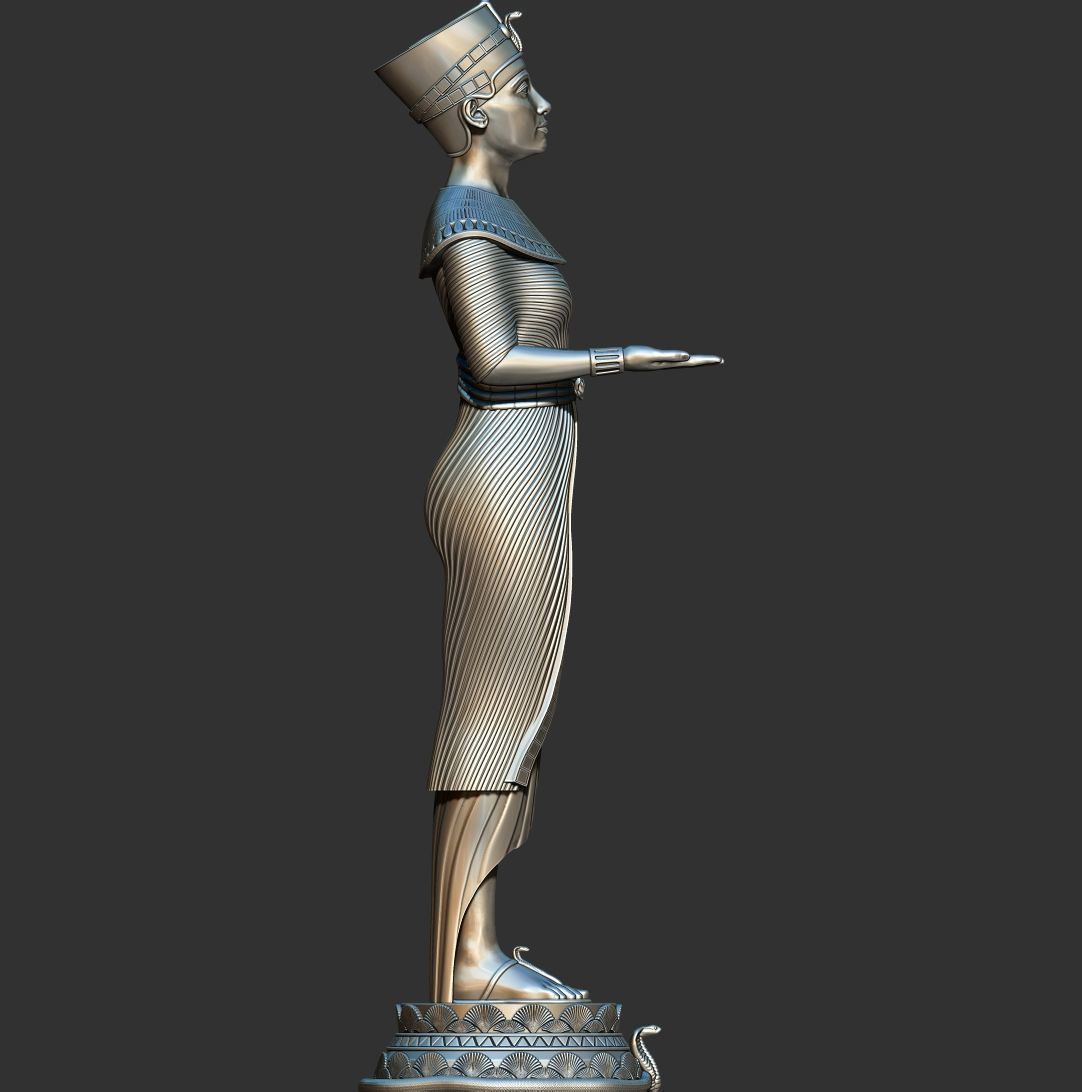 Nefertiti Egyptian Queen full body 3d Printable model 3D print model_2