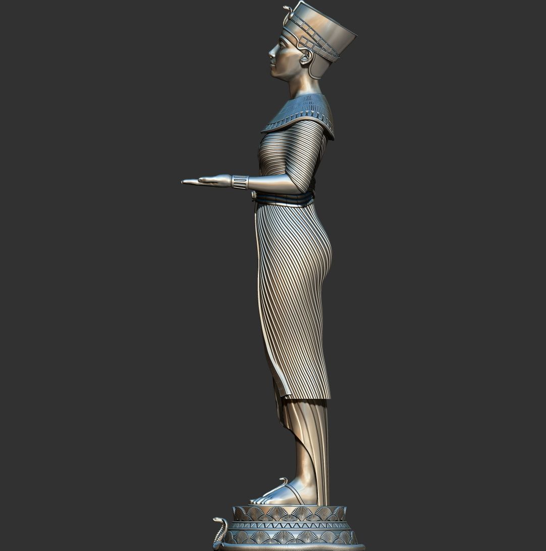 Nefertiti Egyptian Queen full body 3d Printable model 3D print model_3