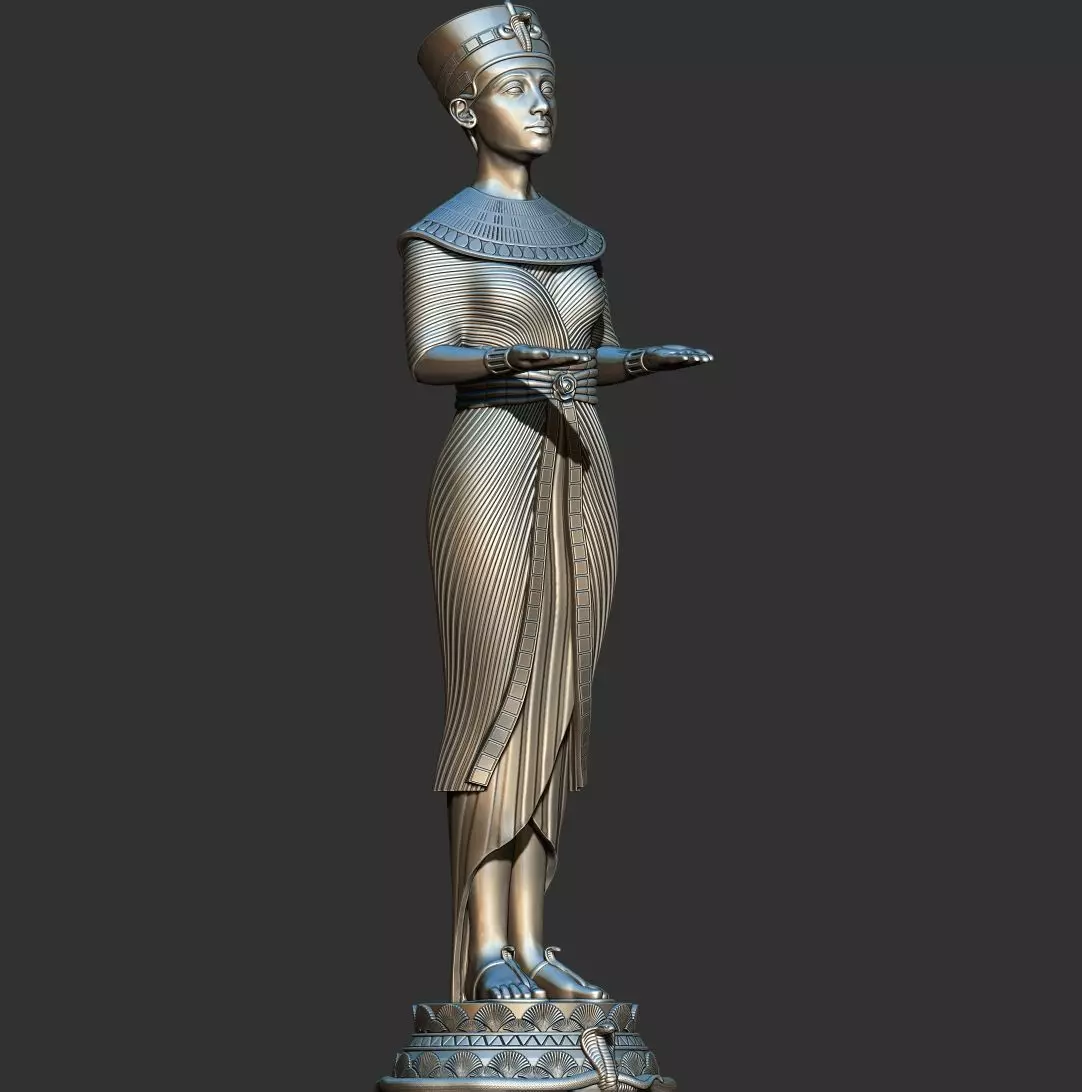 Nefertiti Egyptian Queen full body 3d Printable model 3D print model_0
