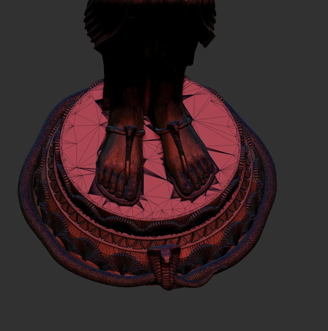 Nefertiti Egyptian Queen full body 3d Printable model 3D print model_9