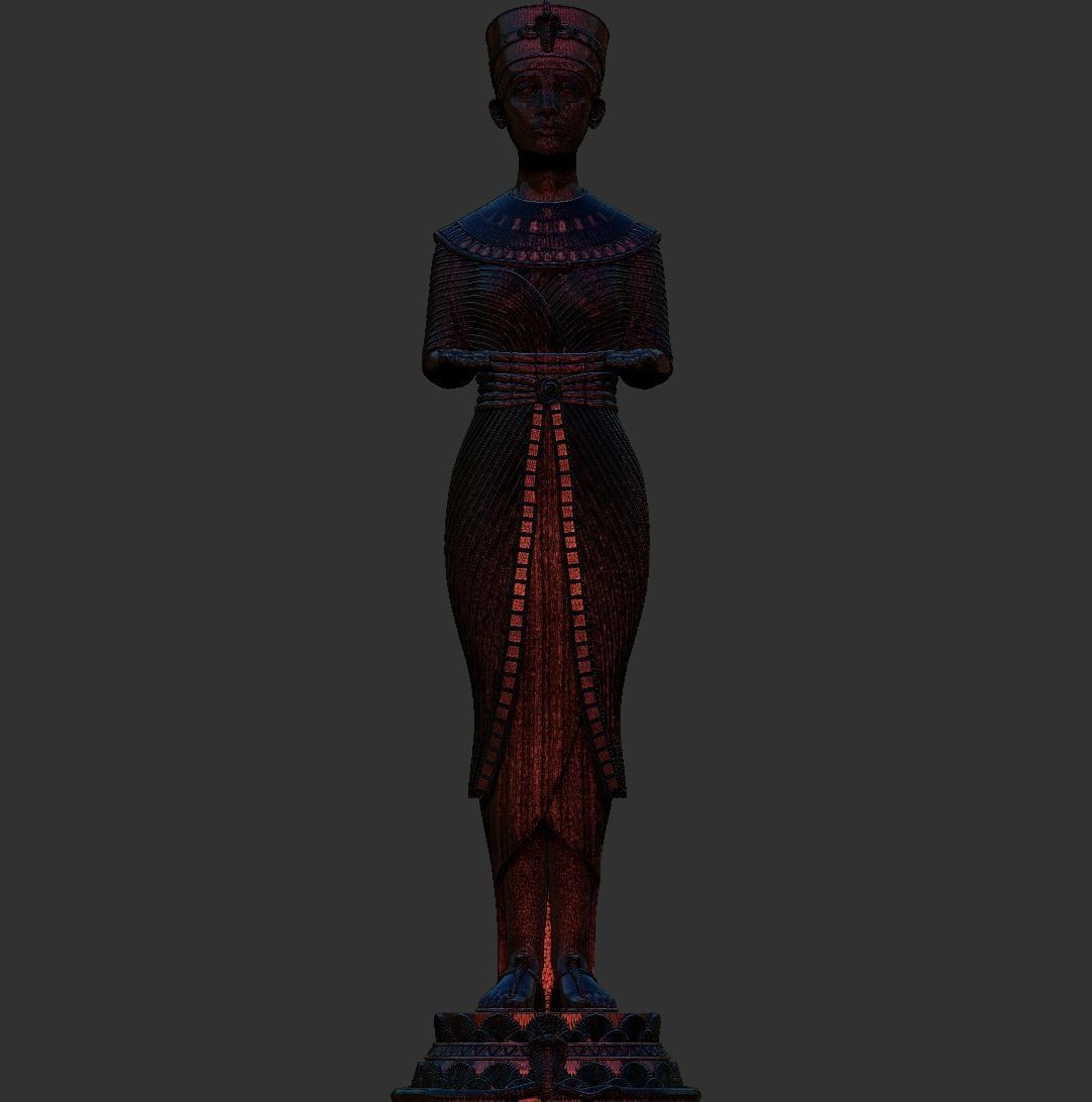 Nefertiti Egyptian Queen full body 3d Printable model 3D print model_8