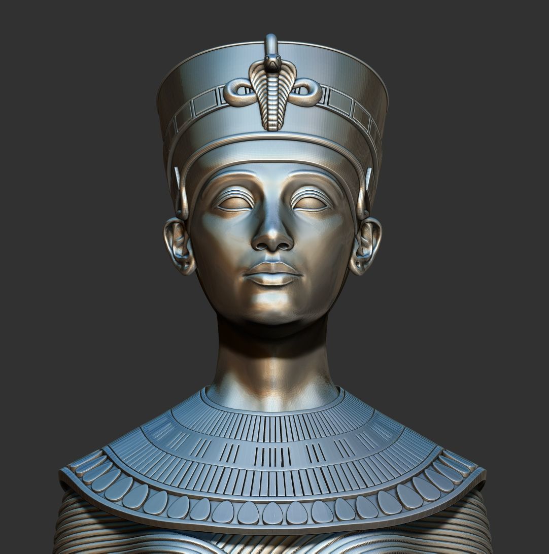 Nefertiti Egyptian Queen full body 3d Printable model 3D print model_7