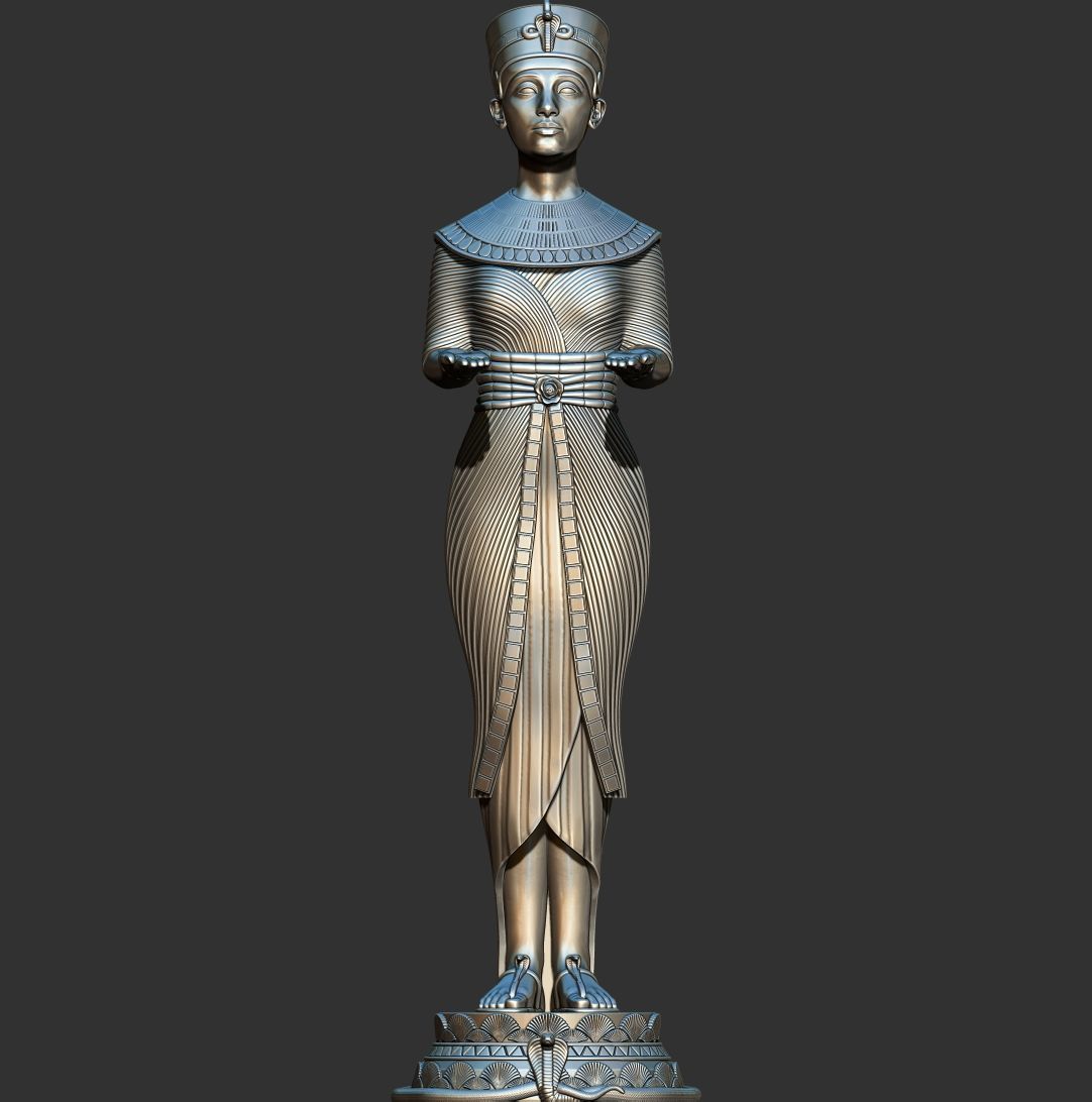 Nefertiti Egyptian Queen full body 3d Printable model 3D print model_1
