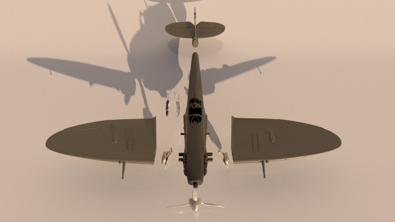 Spitfire 3D print model_6