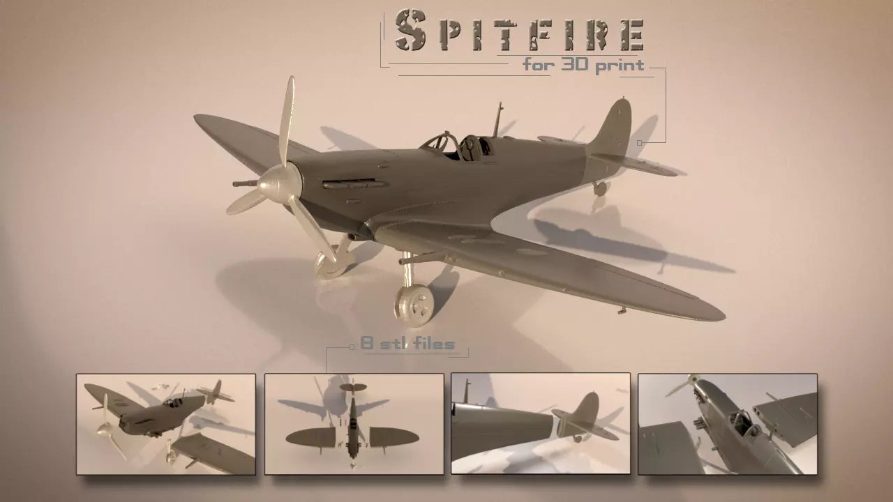 Spitfire 3D print model_0