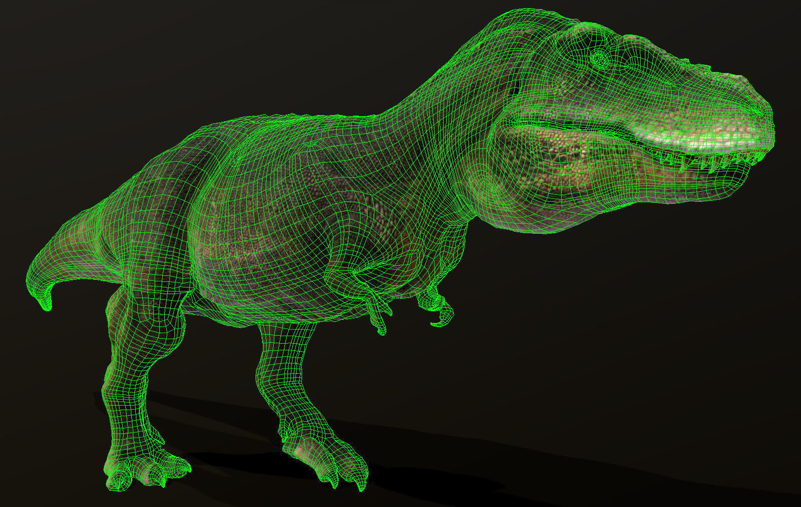 Tarbosaurus Low-poly 3D model_4
