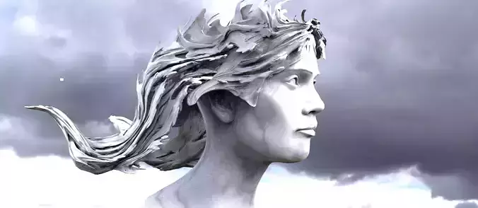 Fantasy sculpted hair 