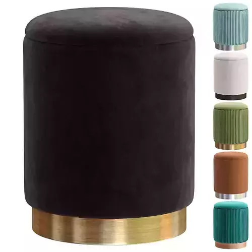 Aurora Round Storage Ottoman by Mercury Row