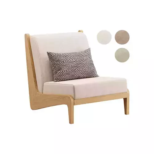 Art Deco White Foam Side Chair