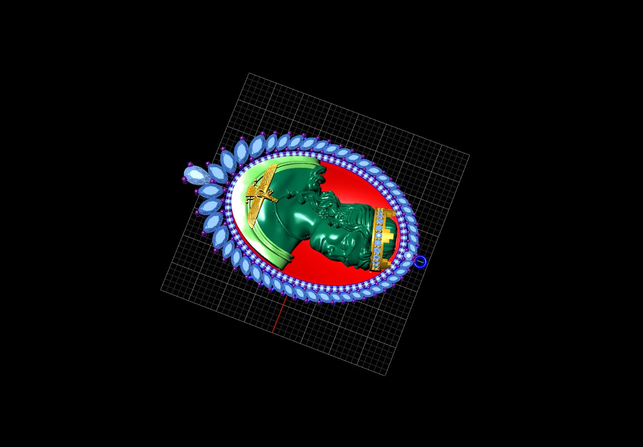 queen pendant 3D print model_2