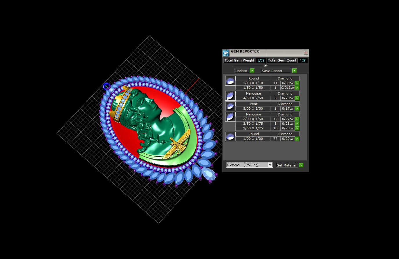 queen pendant 3D print model_1