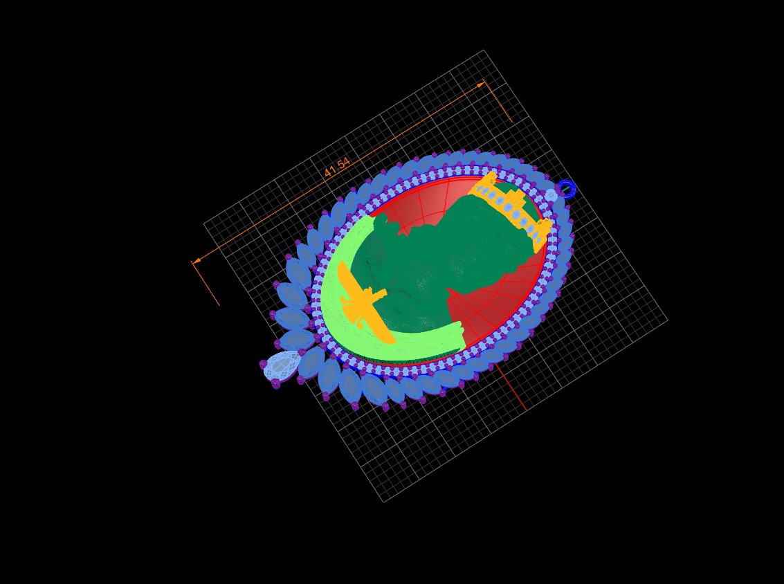 queen pendant 3D print model_3