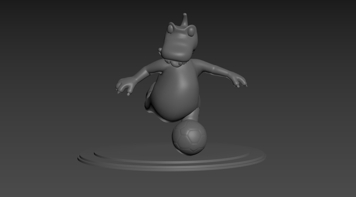 3D Toy Soccer Dino 3D print model_1