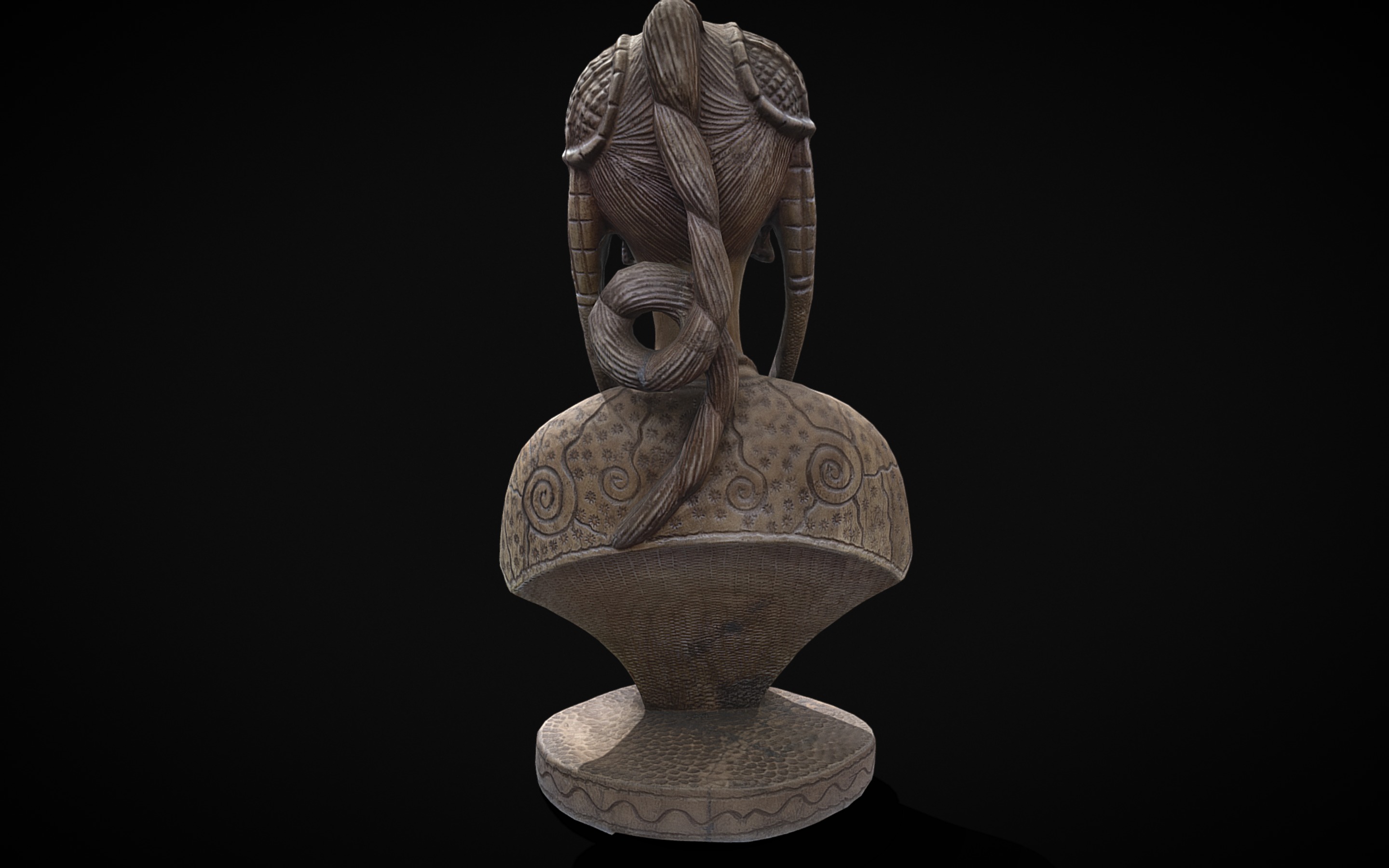 African Woman Low-poly 3D model_2