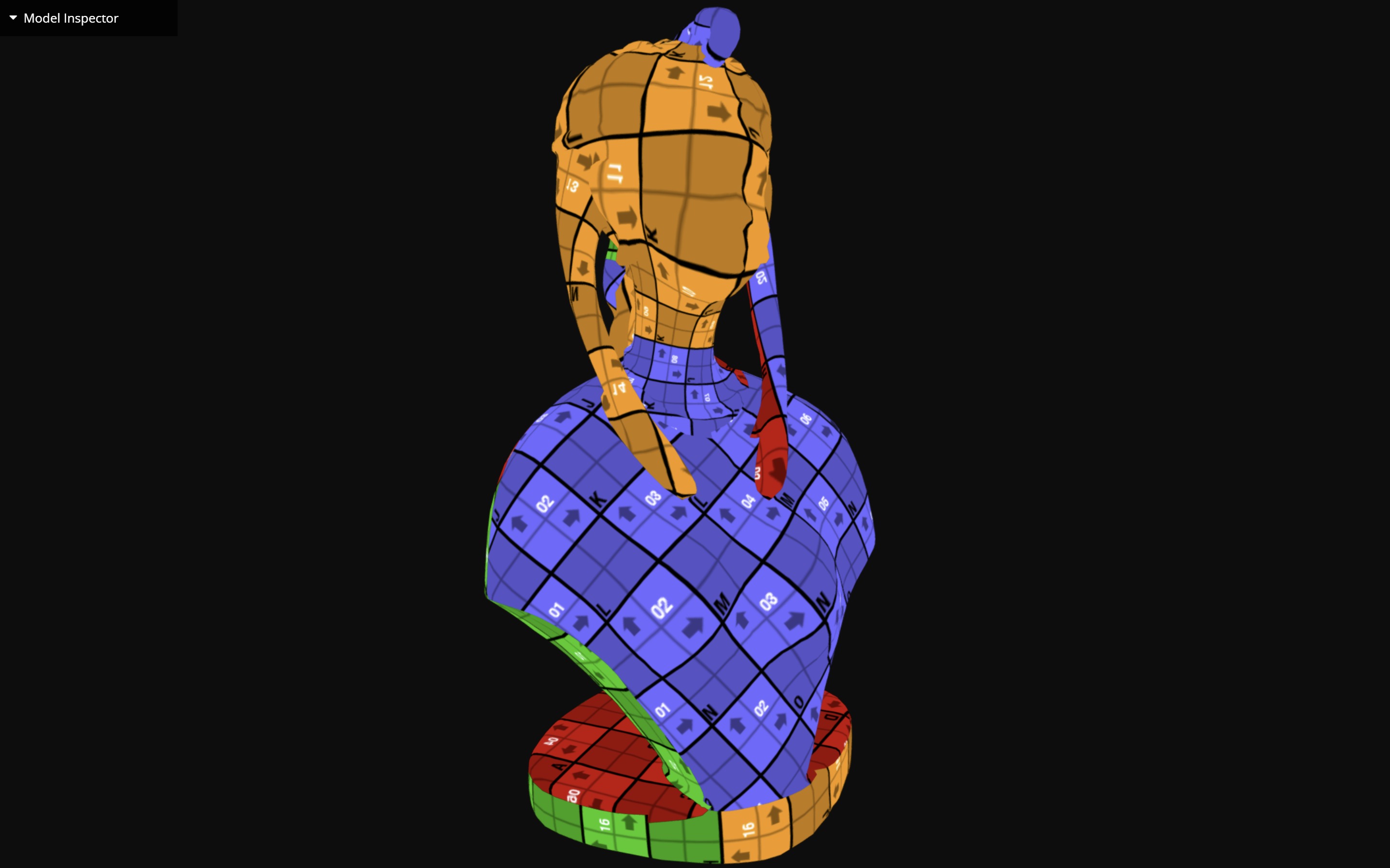 African Woman Low-poly 3D model_8