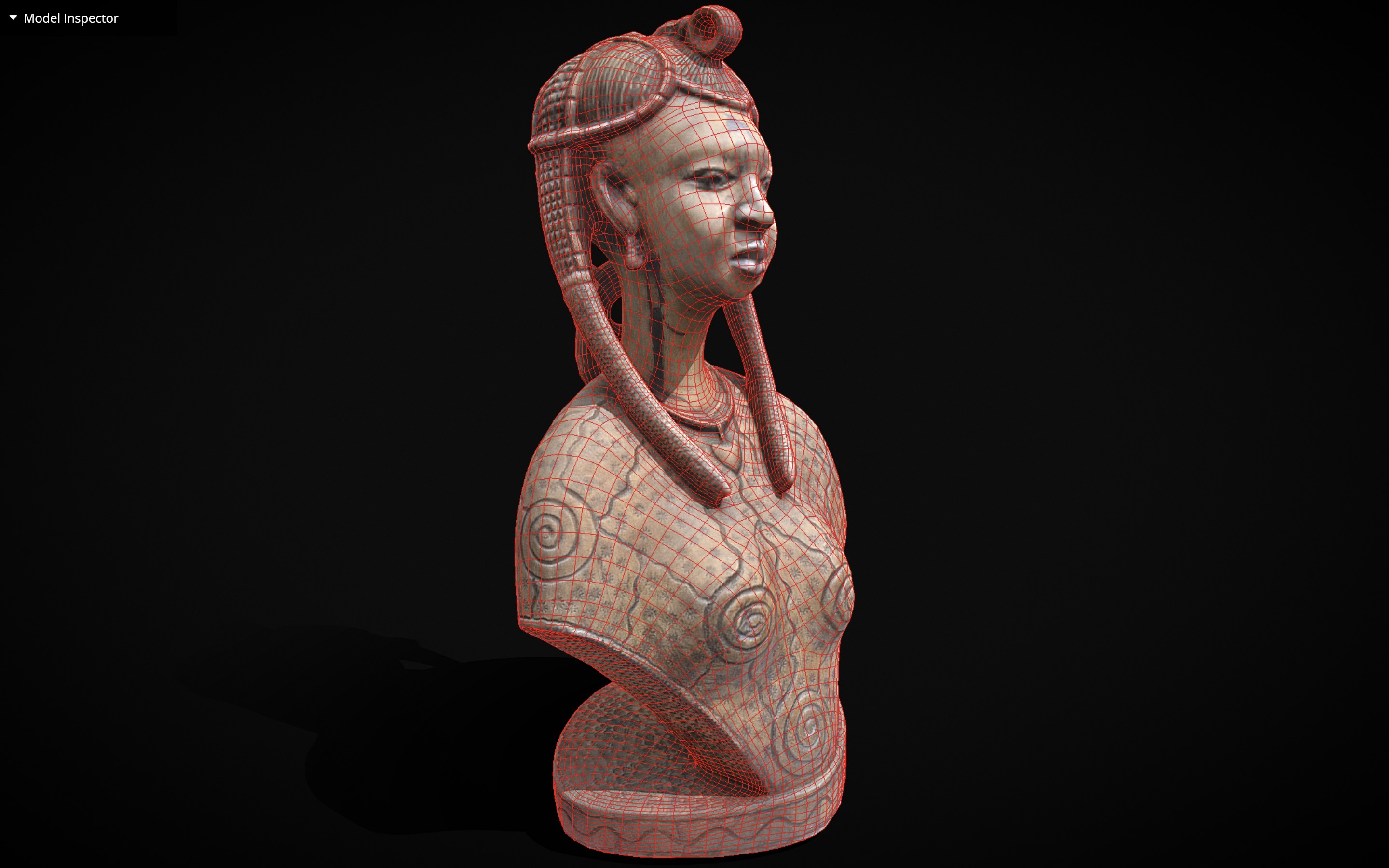 African Woman Low-poly 3D model_4