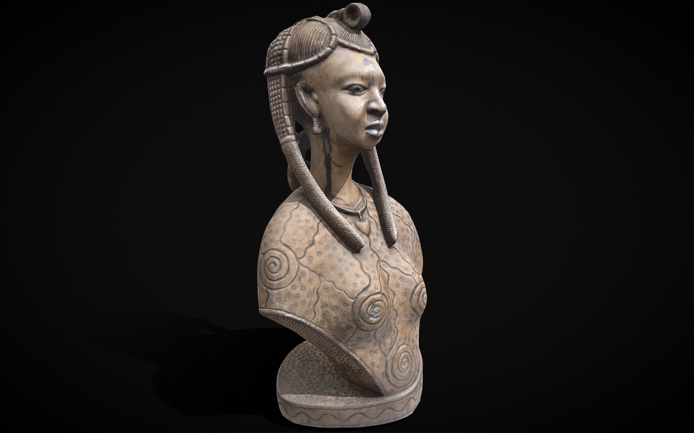 African Woman Low-poly 3D model_3