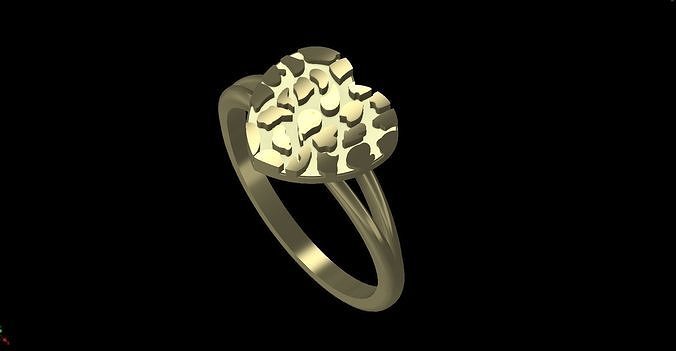 Anillo corazon 3D print model