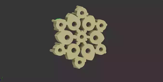 Aretes Flor seis puntas