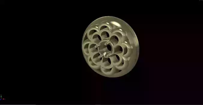 Arete flor con piedras 3D print model