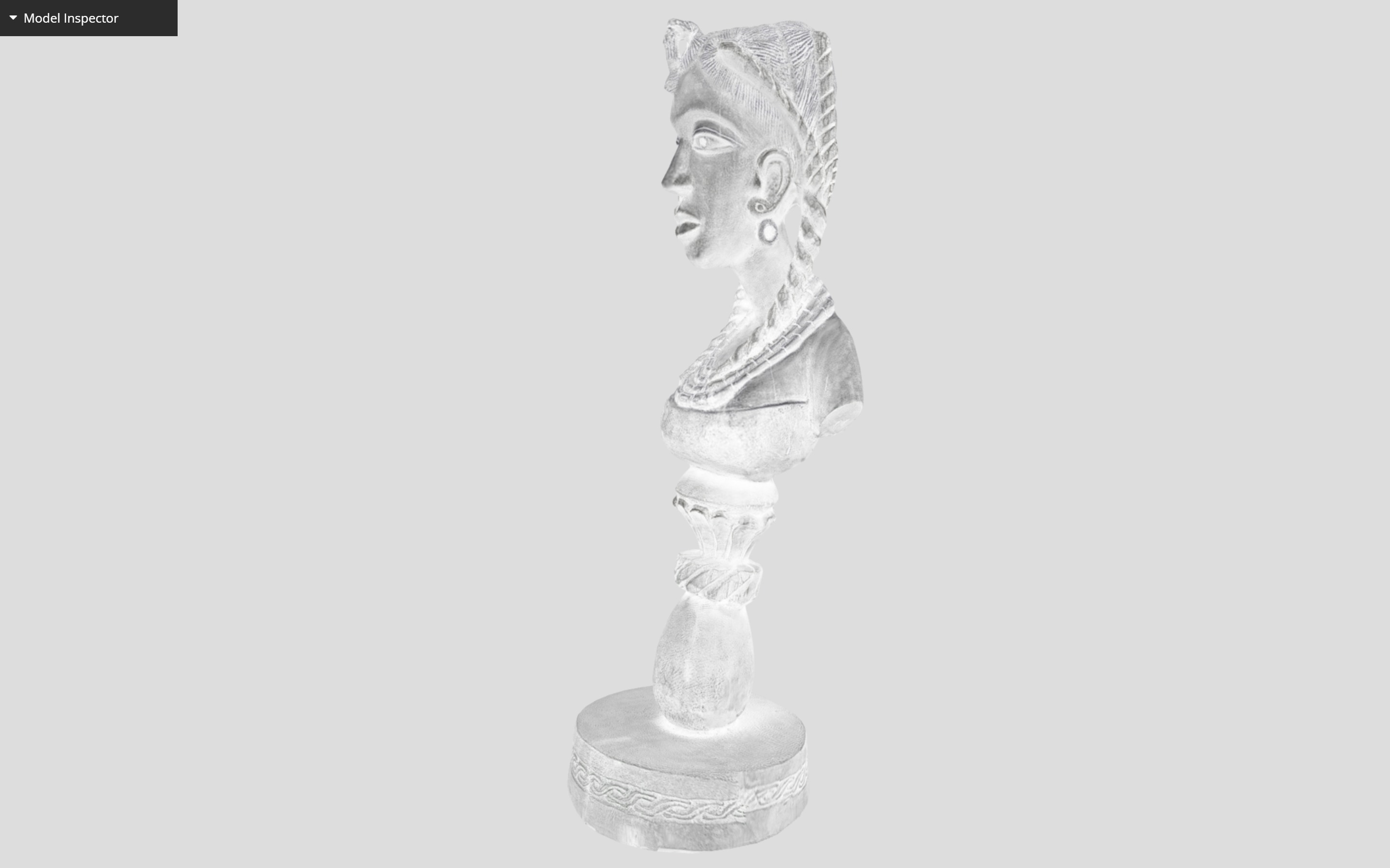Bini Lady Bust Low-poly 3D model_8