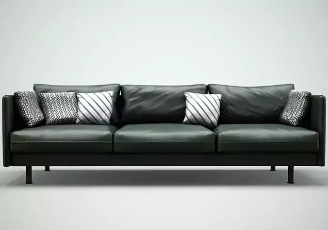 Green Leather Sofa