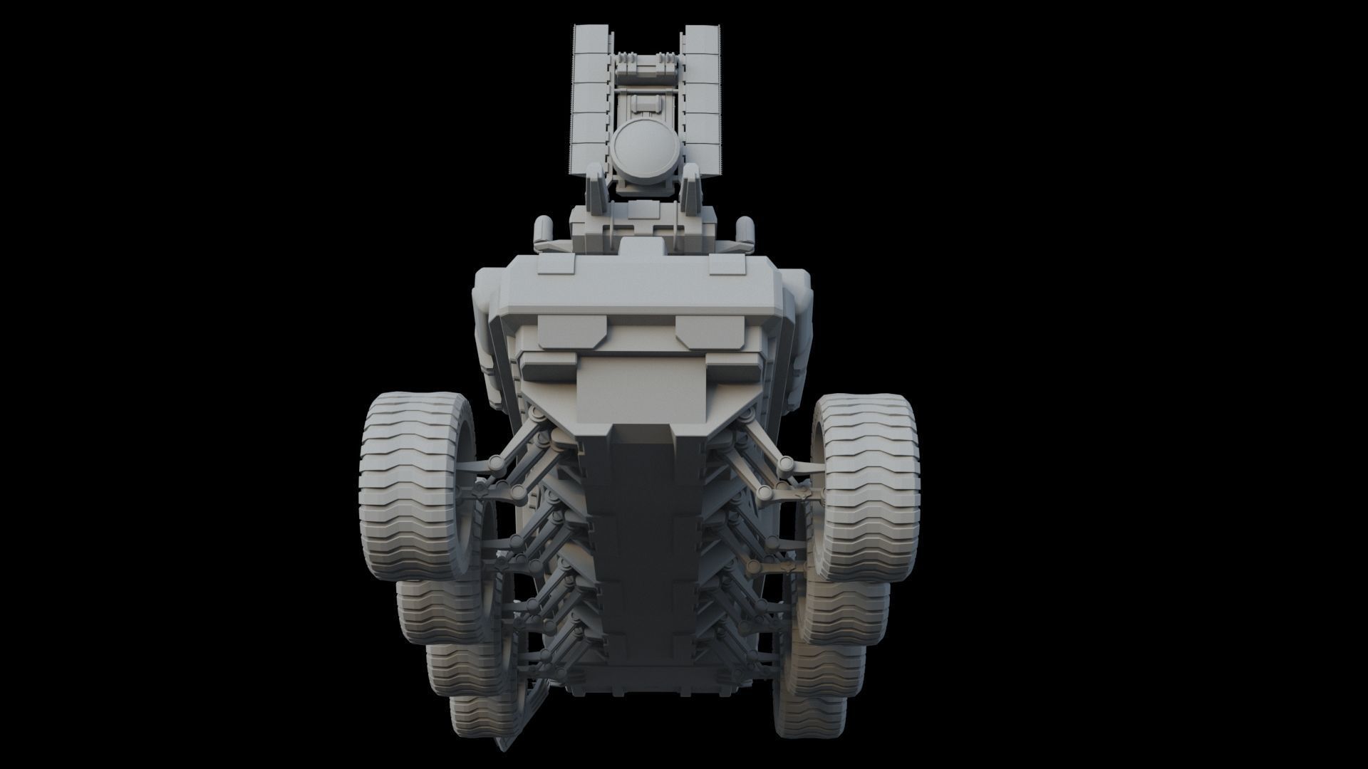 Sci-Fi Reconnaissance vehicle 3D model_9