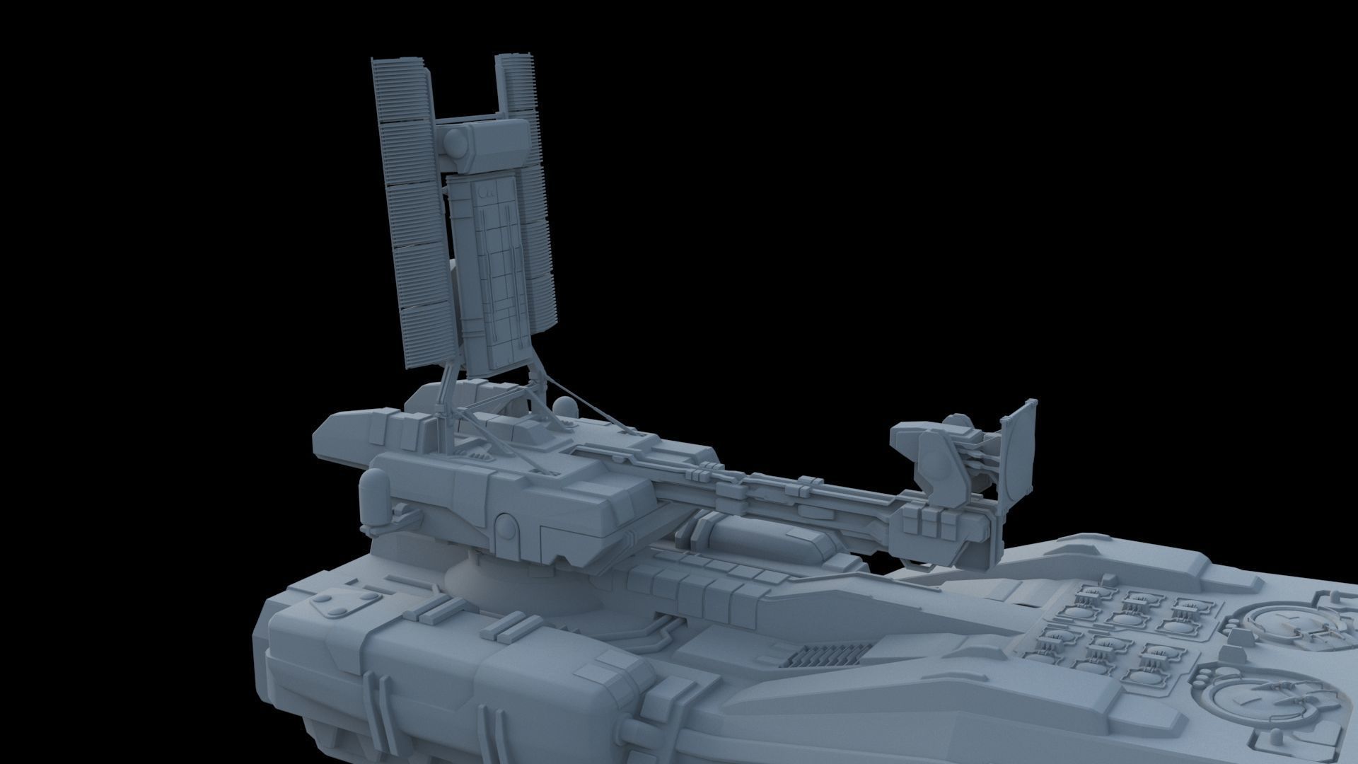 Sci-Fi Reconnaissance vehicle 3D model_13