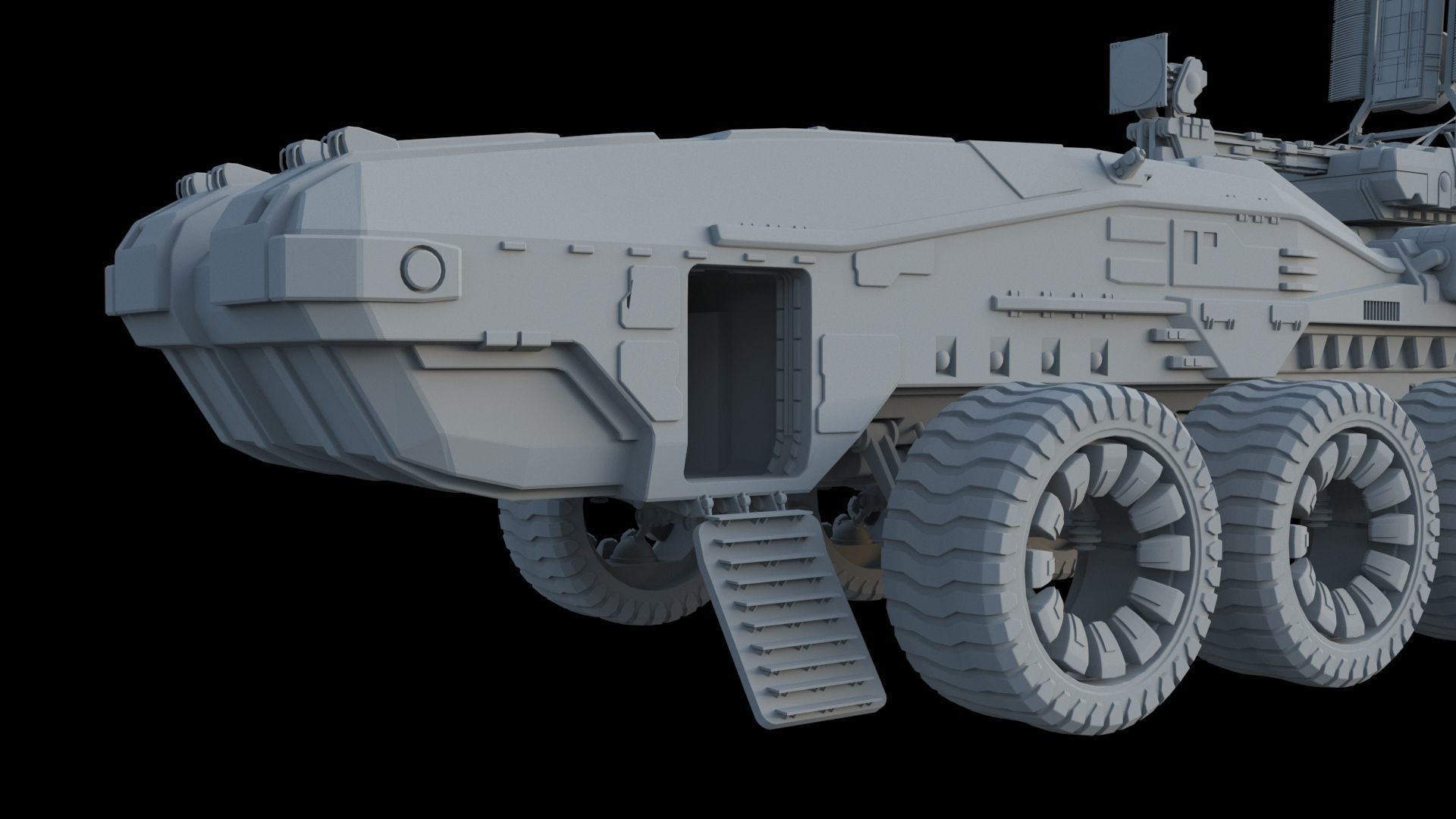Sci-Fi Reconnaissance vehicle 3D model_18