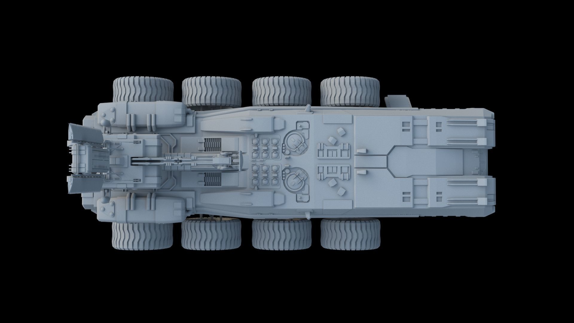Sci-Fi Reconnaissance vehicle 3D model_3