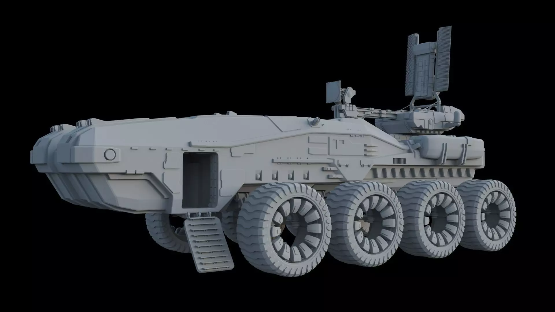 Sci-Fi Reconnaissance vehicle 3D model_0