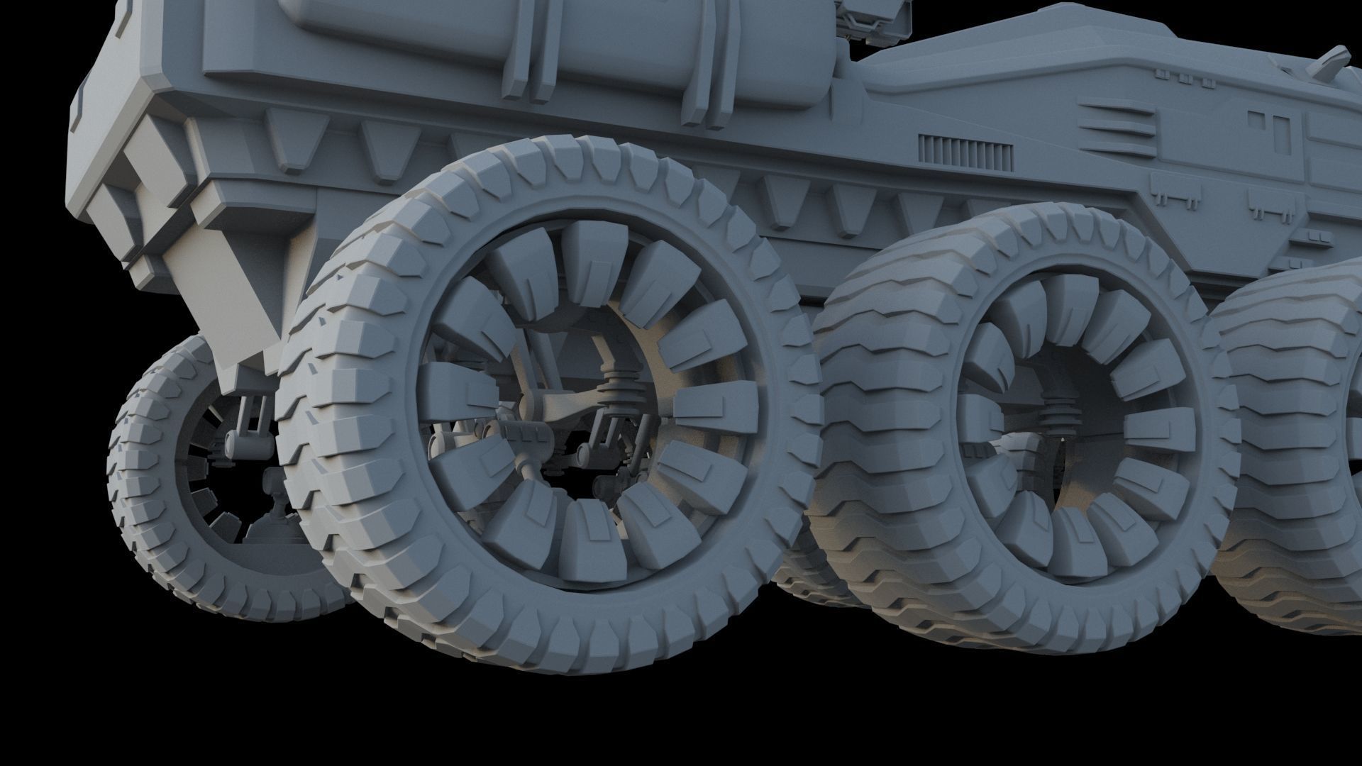 Sci-Fi Reconnaissance vehicle 3D model_15