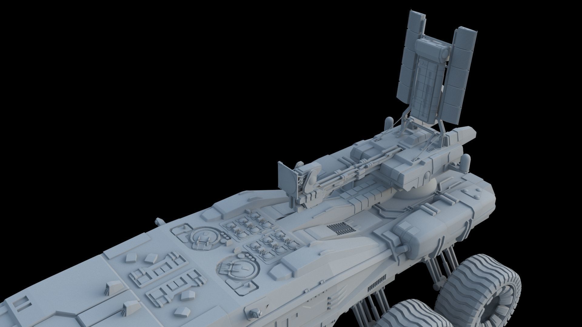 Sci-Fi Reconnaissance vehicle 3D model_12