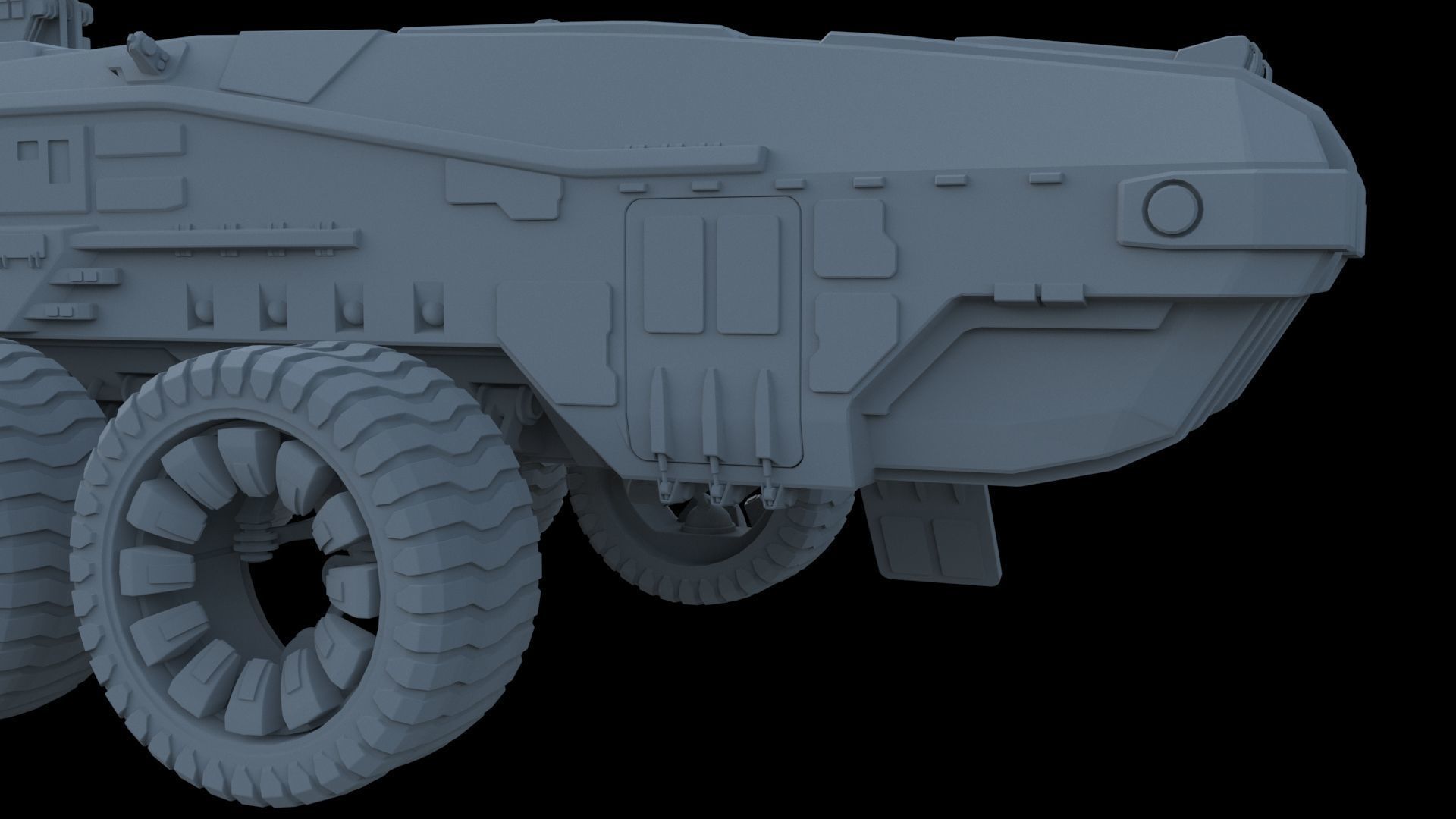 Sci-Fi Reconnaissance vehicle 3D model_19