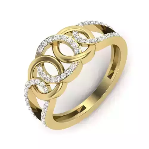 Women Diamond Ring 3dm STL  Render Details - PR-330 DIA