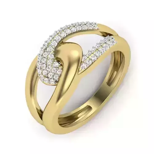 Women Diamond Ring 3dm STL  Render Details - PR-331 DIA