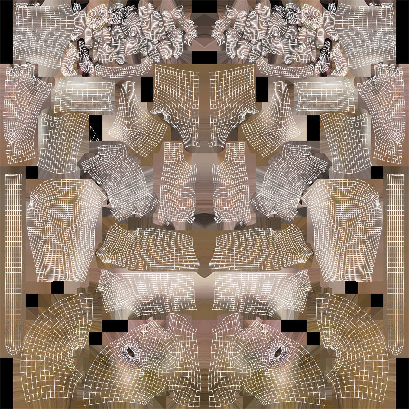 Realistic Monkey Fur Rigged 3D model_27