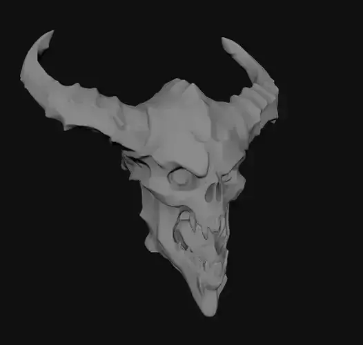 Skull 3D  Ttereolithography STL Printed