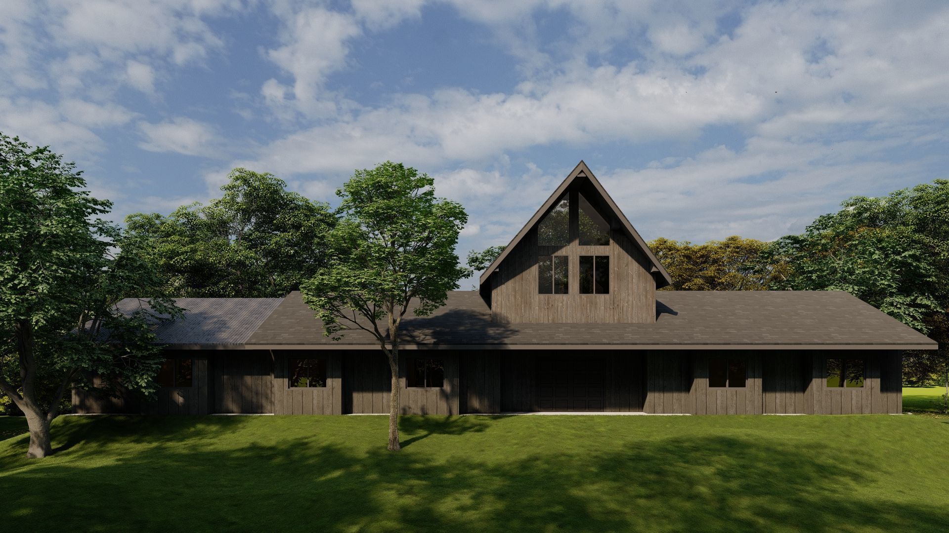 3D Exterior Scene 3D model design garden and landscape 3D 3D model_2