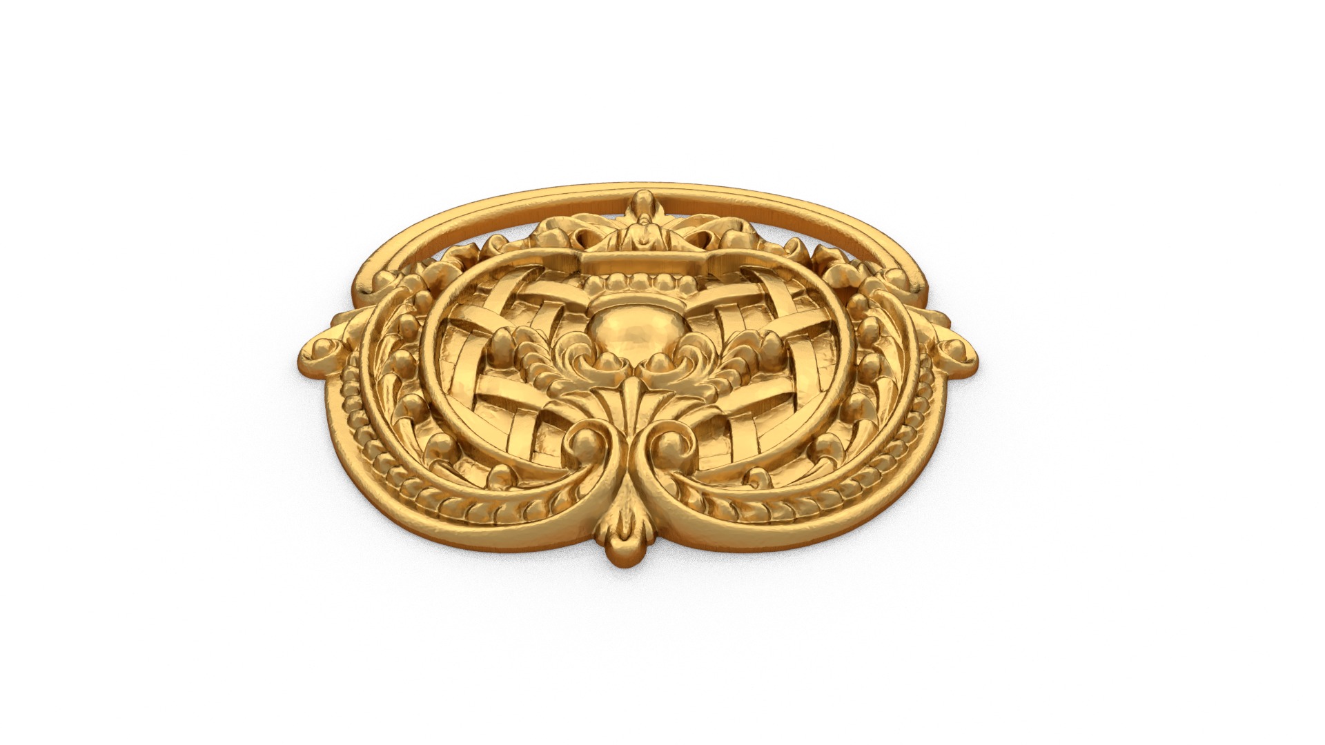 Classic decor ornament carved 16  3D model_4