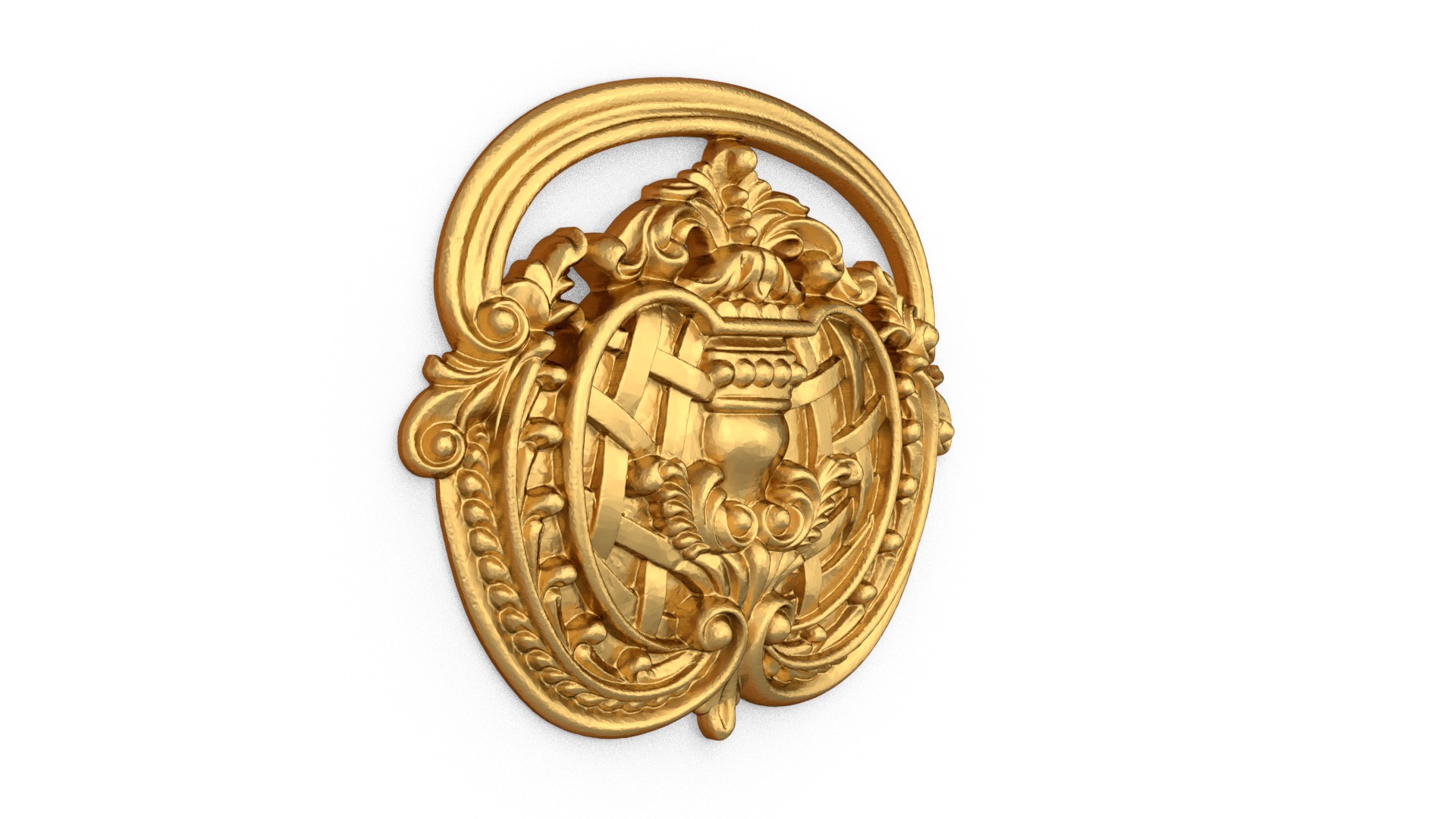 Classic decor ornament carved 16  3D model_2