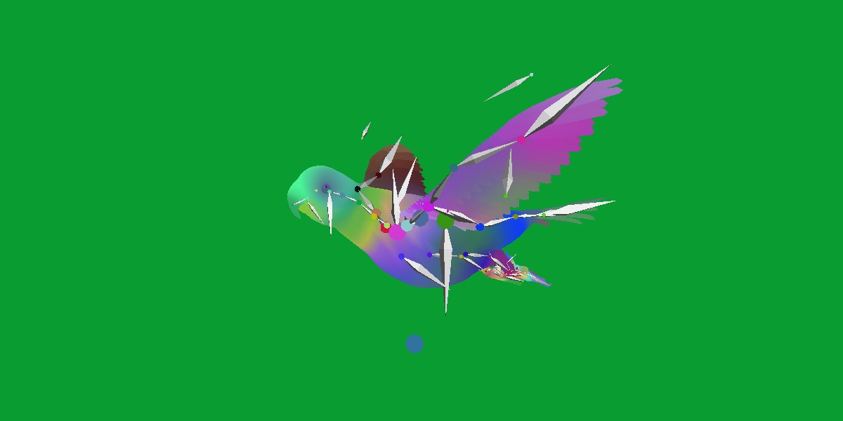 Macaw Parrot Bird Low-poly 3D model_23