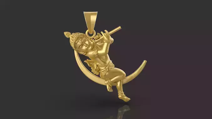 Moon Krishna Pendant - 0048