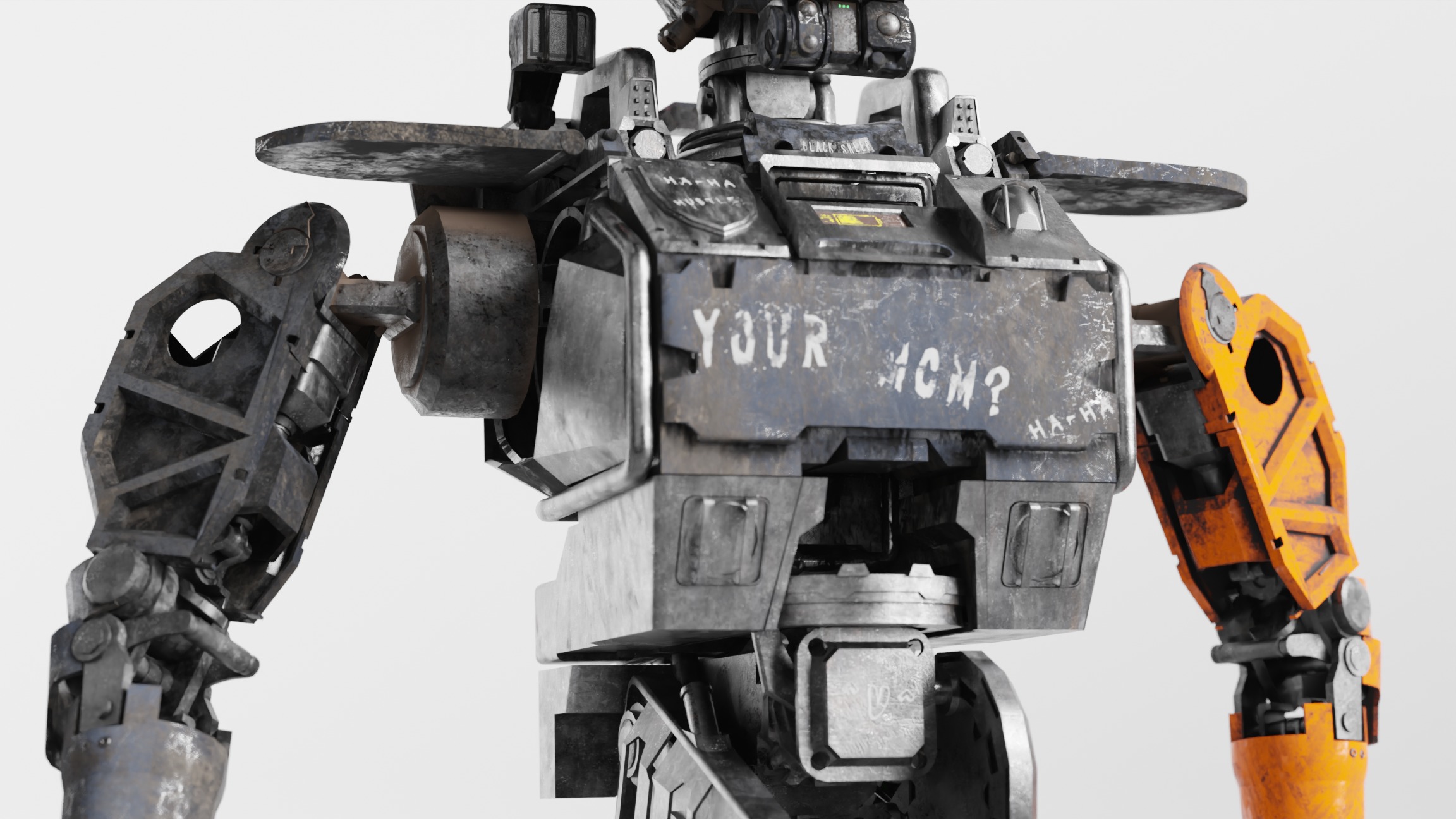 Chappie Robot Fully IK-Rigged 3D Model  3D model_5