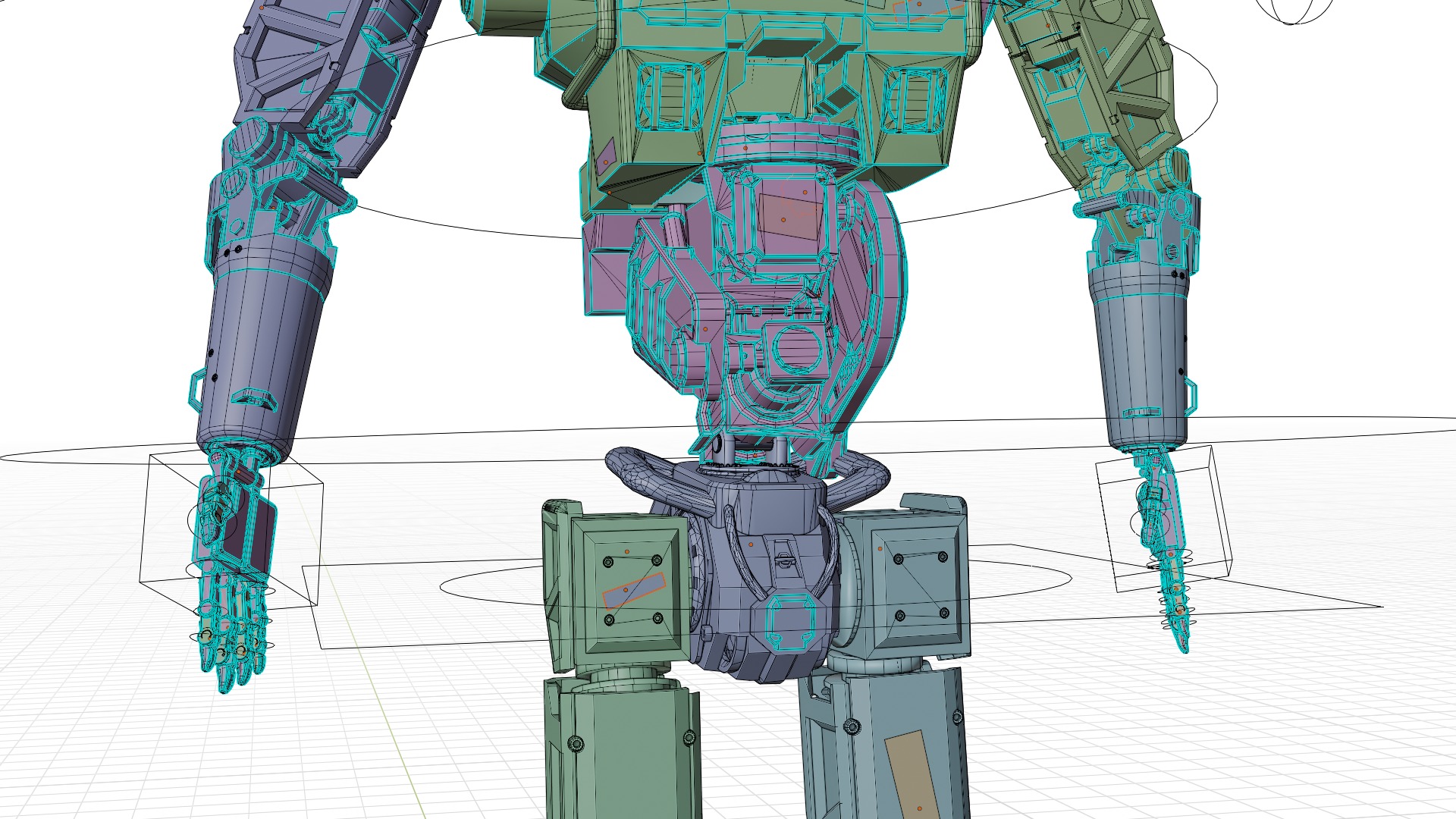 Chappie Robot Fully IK-Rigged 3D Model  3D model_11