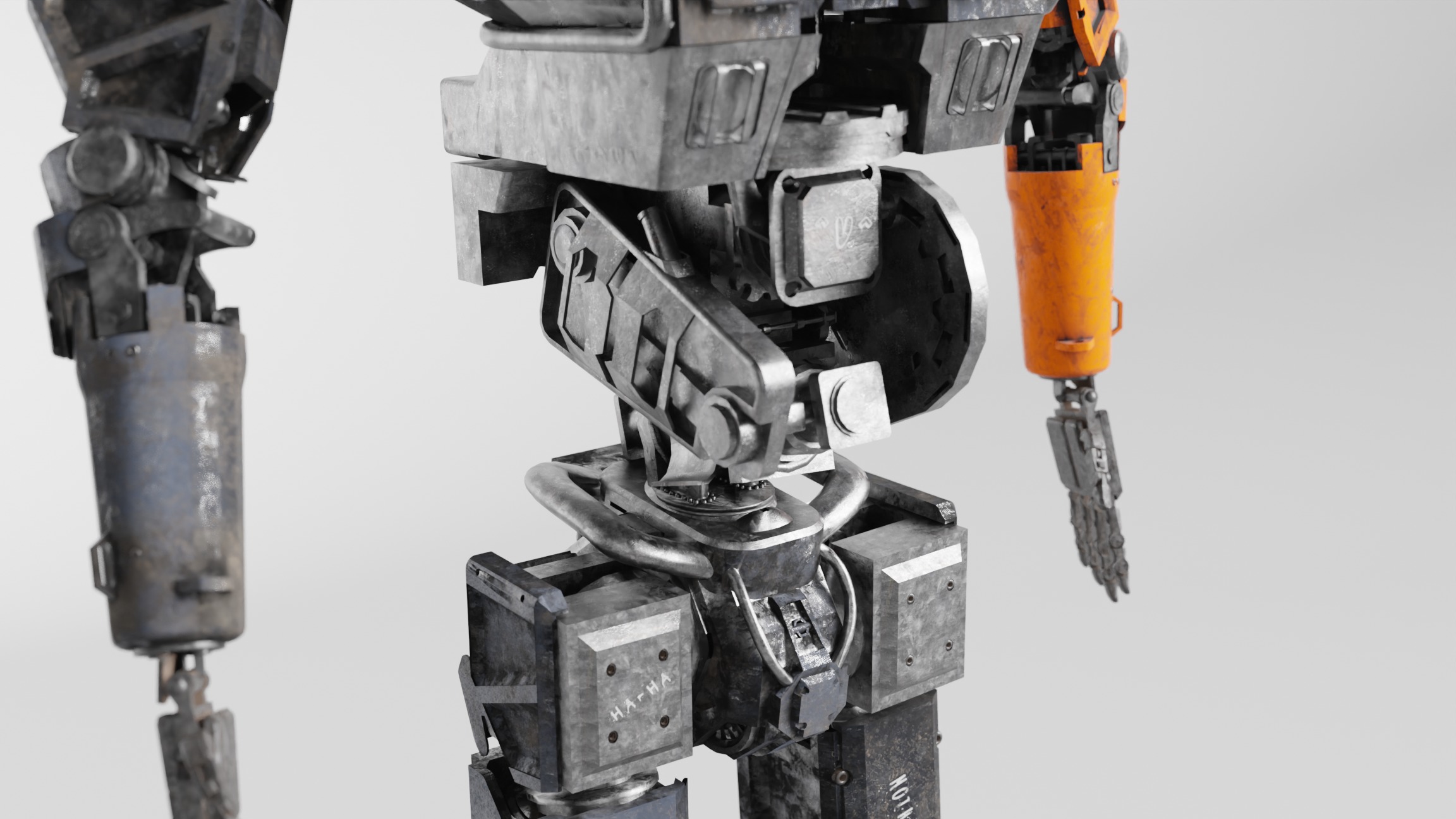 Chappie Robot Fully IK-Rigged 3D Model  3D model_9